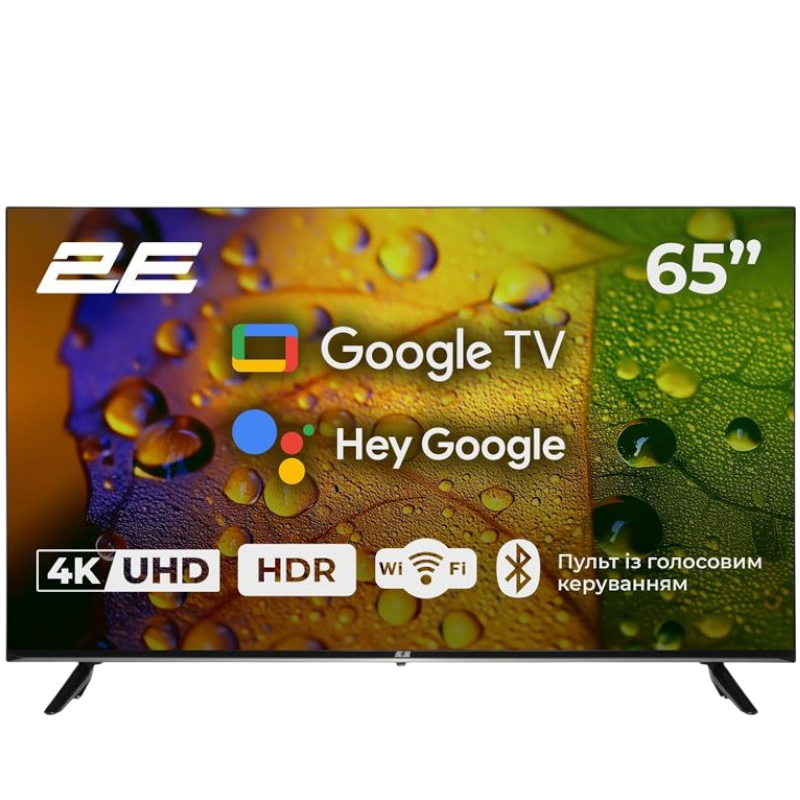 Телевізор 2E 65" LED 4K Smart Google TV (2E-65A07K)